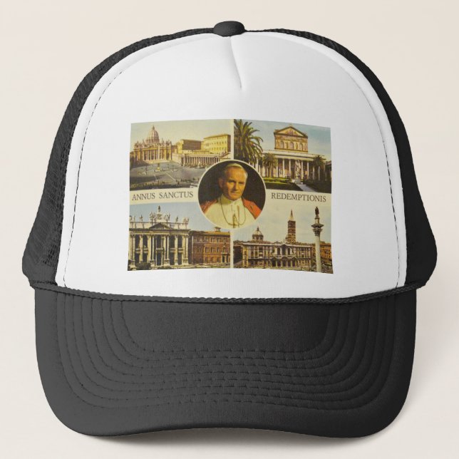 Casquette béni de camionneur de Pape Jean Paul II (Devant)