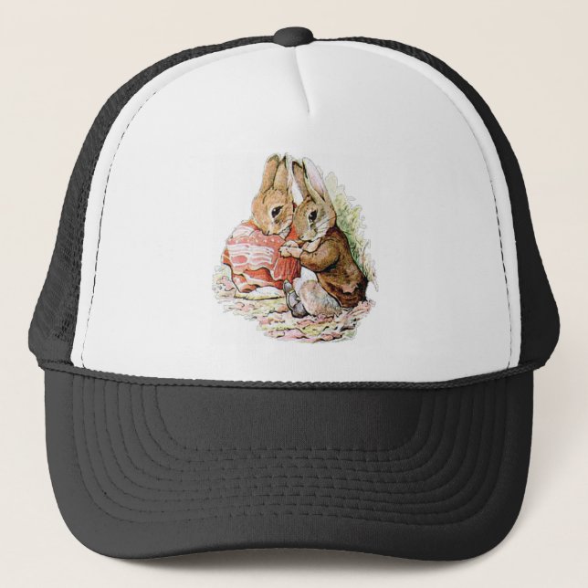 Casquette Benjamin Bunny et Peter Rabbit planifient leur rai (Devant)