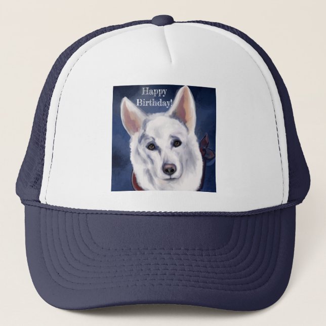 CASQUETTE BERGER ALLEMAND BLANC    (Devant)