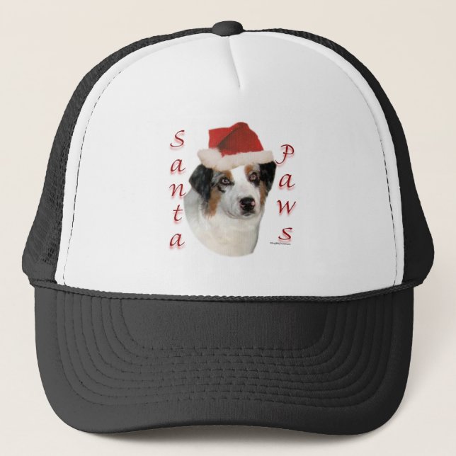 Casquette Berger australien Père Noël Paws (Devant)