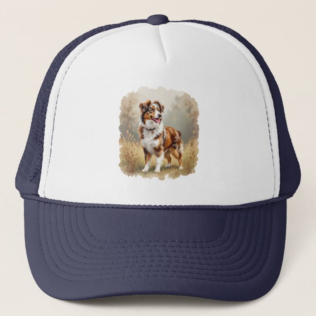 Casquette Berger Australien Red Merle (Devant)