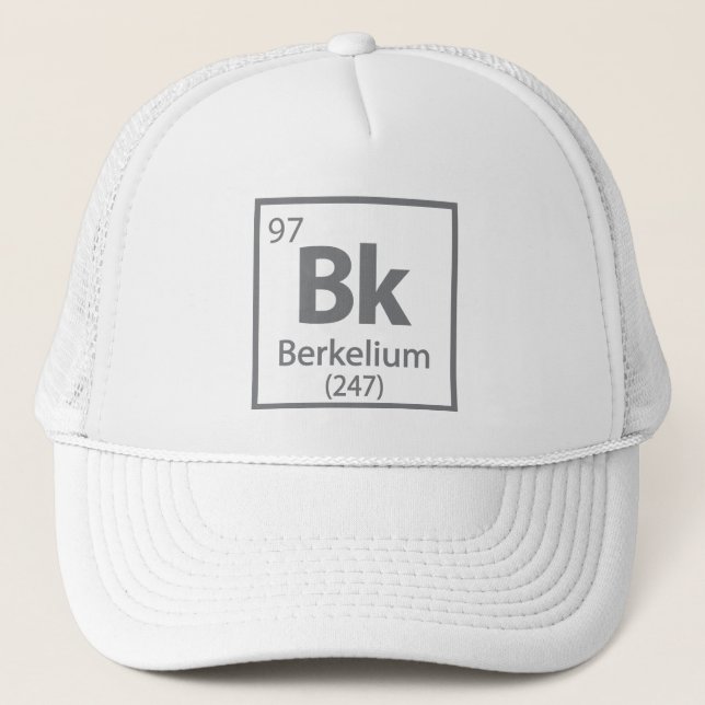 Casquette Berkelium - Berkeley Science - Tableau périodique (Devant)