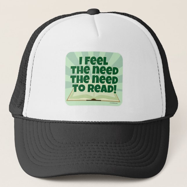 Casquette Besoin de lire le ver de livre amusant Slogan (Devant)