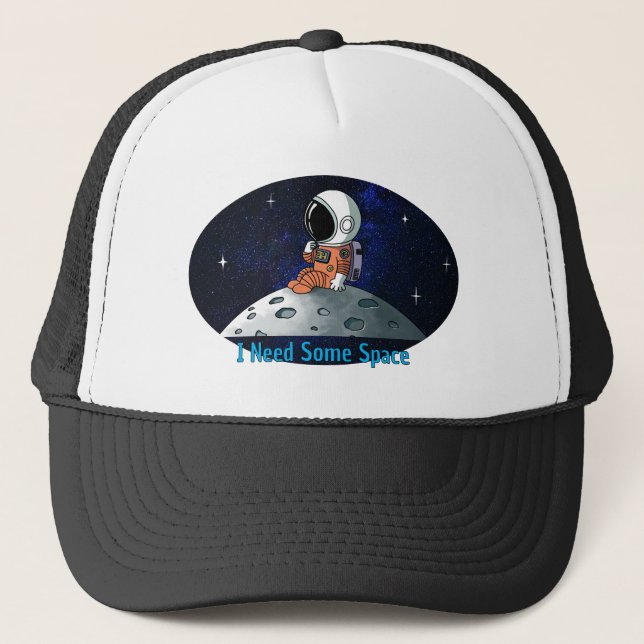 Casquette Besoin d'espace, Astronaute, Spationaute, Sur mesu (Devant)