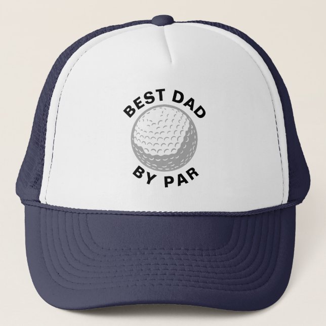 Casquette Best Dad By Par Golf Lover Custom (Devant)