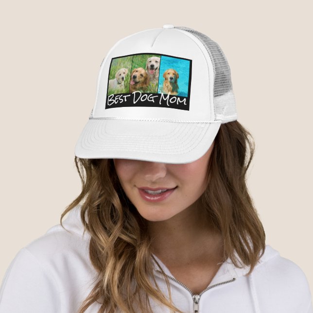 Casquette Best Dog Mom 3 Photo Collecte de photo Trucker Cha (En situation)