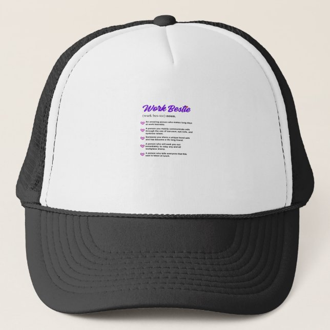 Casquette Bestie de travail Définition Virale classique (Devant)