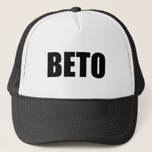 Casquette Beto O’Rourke typographie moderne en noir et bla