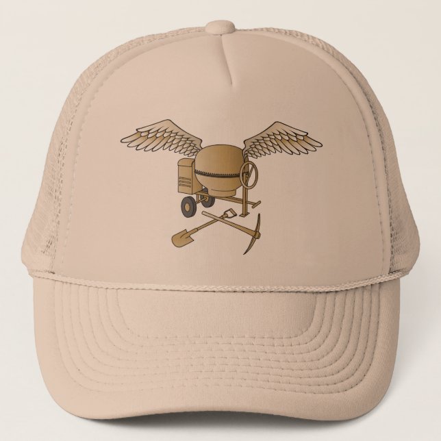 Casquette Bétonnière beige (Devant)
