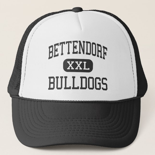 Casquette Bettendorf - bouledogues - haut - Bettendorf Iowa (Devant)