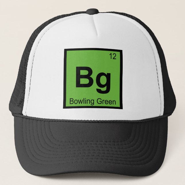 Casquette Bg - Bowling Green Kentucky Symbole Chimique (Devant)