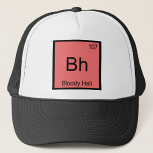 Casquette Bh - Chimie de l'enfer Symbole d'élément drôle T