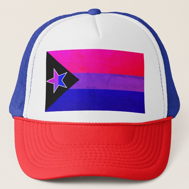 Casquette Bi Pride étoile drapeau (Devant)