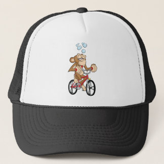 Casquette Bicyclette ivre d'équitation de singe