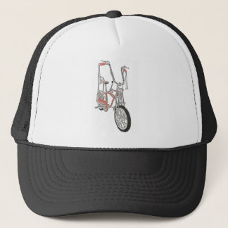 Casquette Bicyclette orange classique de vélo des années 60