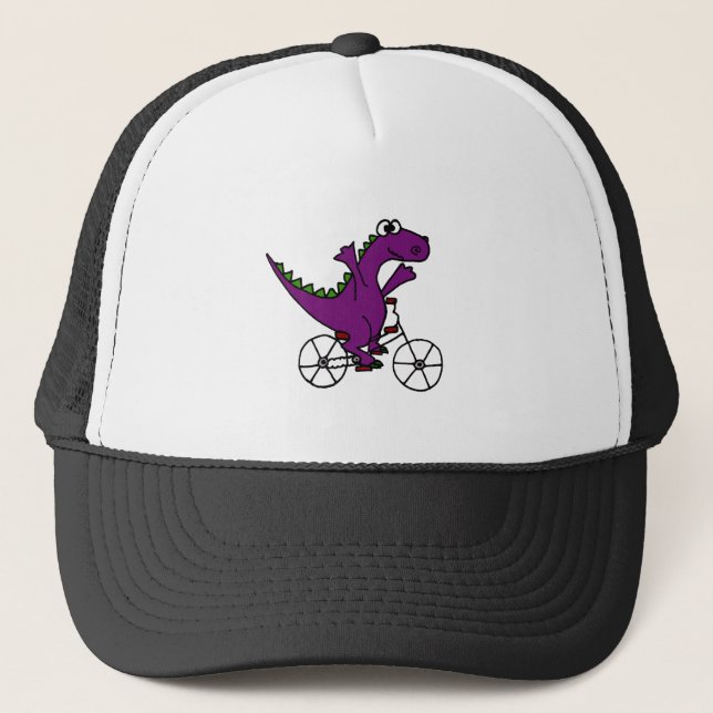 Casquette Bicyclette pourpre heureuse d'équitation de (Devant)