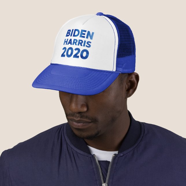 Casquette Biden Harris 2020 bold aquarelle texte politique (En situation)