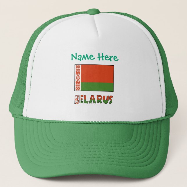 Casquette Biélorussie Drapeau Biélorusse Vert Personnalisé  (Devant)