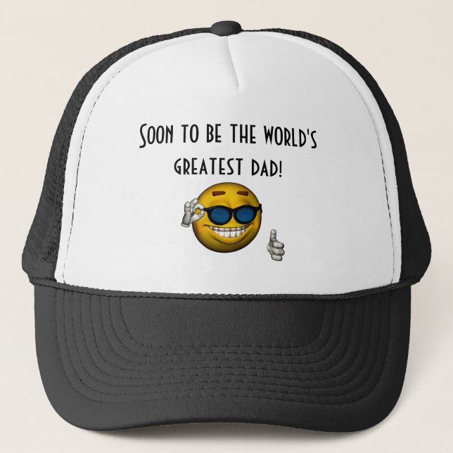 Casquette "Bientôt être le plus grand papa du monde !" (Devant)