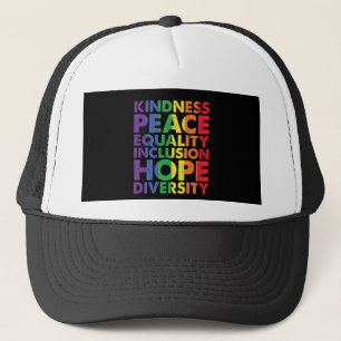 Casquette Bienveillance Paix Égalité Amour Inclusion Espoir