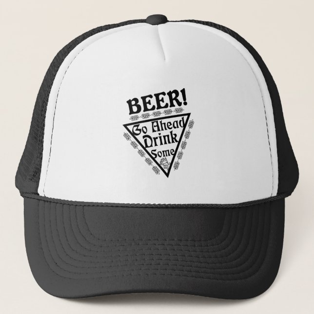 Casquette BIÈRE Aller à l'avant Boire un peu (Devant)