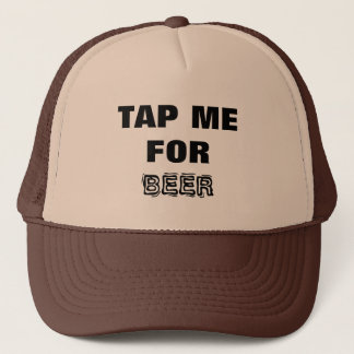 Casquette Bière - Appuyez-moi pour la bière ! Noir et blanc