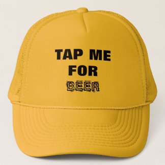 Casquette Bière - Appuyez-moi pour la bière ! Noir et blanc