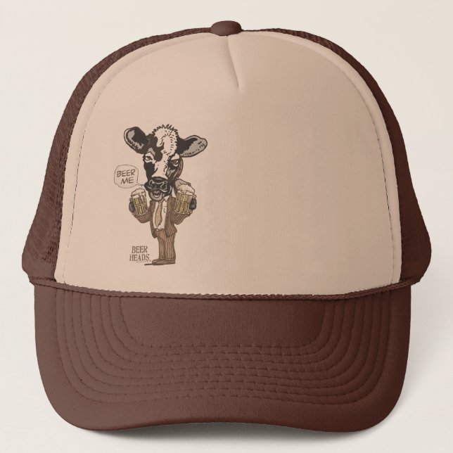Casquette Bière je vache à MOO par des studios de Mudge (Devant)