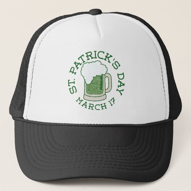 Casquette bière verte en détresse st patrick (Devant)
