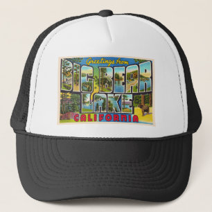 Casquette Big Bear Lake California CA Grande lettre carte po