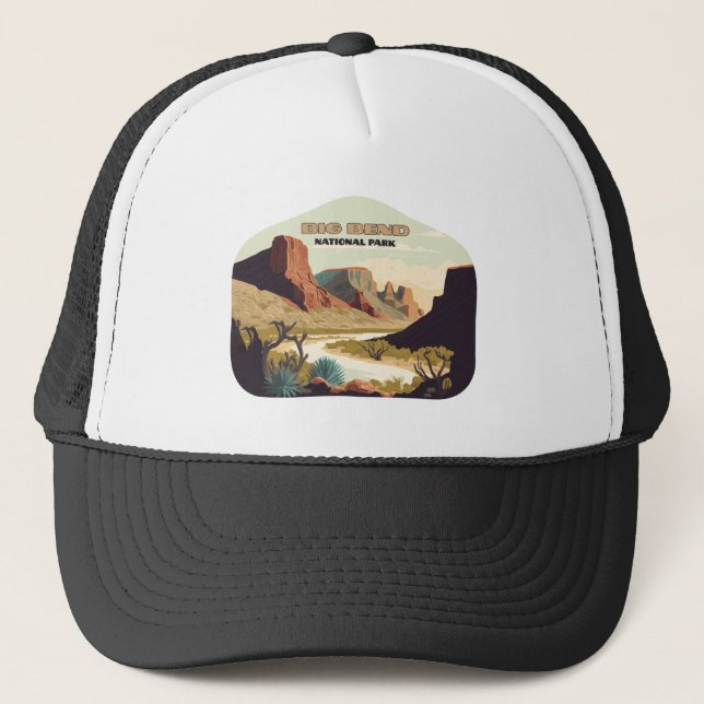 Casquette Big Bend National Park Texas Retro Travel (Devant)