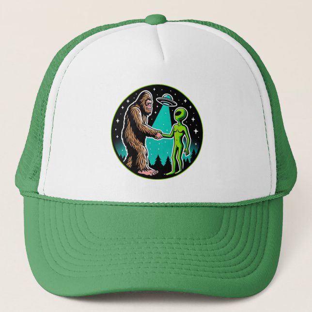 Casquette Bigfoot Alien Alliance - Funny Scifi Cryptid (Devant)