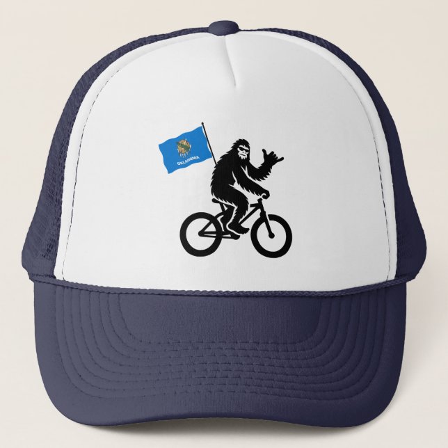 Casquette Bigfoot Cyclisme Drapeau de l'Oklahoma (Devant)