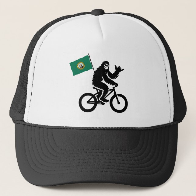 Casquette Bigfoot Cyclisme Drapeau de Washington (Devant)