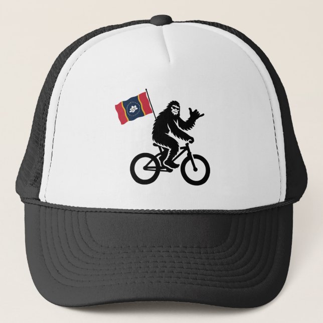 Casquette Bigfoot Cyclisme Drapeau du Mississippi (Devant)