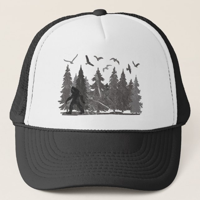 Casquette Bigfoot dans la forêt Sasquatch Yeti (Devant)
