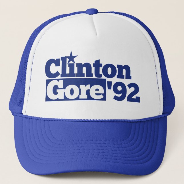 Casquette Bill Clinton Al Gore 1992 politique rétro (Devant)