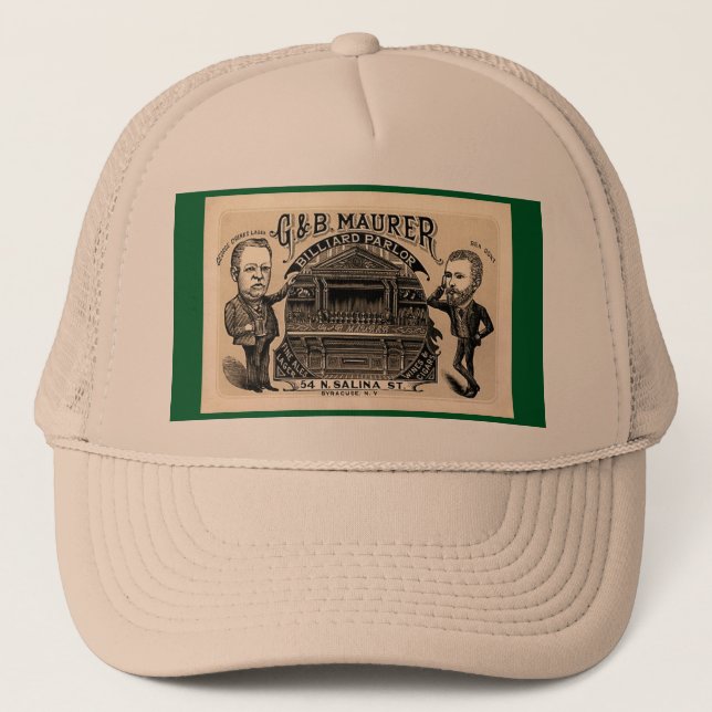 Casquette  Billiards : Billiard Parlor ou Pool Hall Casquett (Devant)