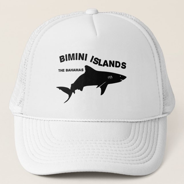 Casquette Bimini Iles Plongée Sous-Marine Avec Requins - Bah (Devant)
