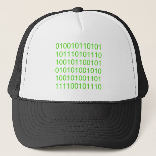 Casquette Binaire verte 01 - GeekShirts (Devant)