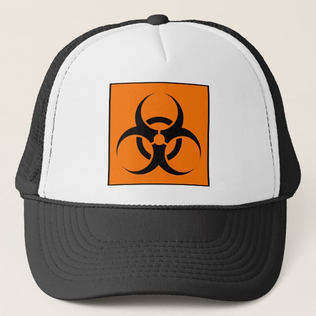 Casquette Bio risque ou orange de avertissement de symbole (Devant)