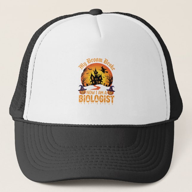 Casquette Biologiste d'Halloween Sorcière Maison Hantée Citr (Devant)