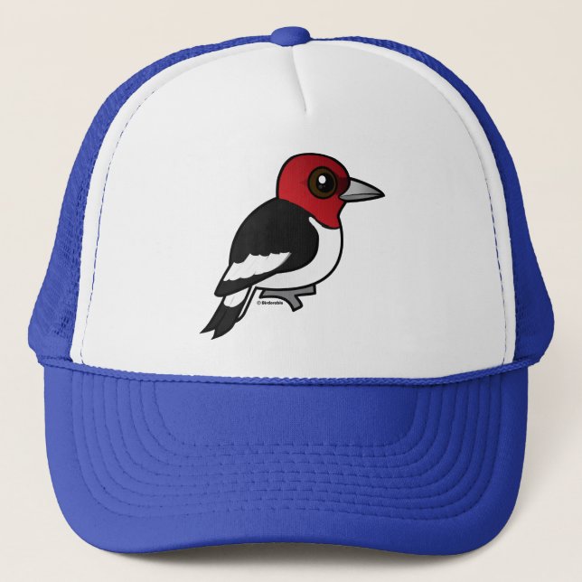 Casquette Birdorable Rouge-a dirigé le pivert (Devant)
