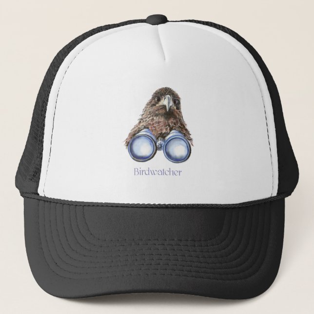 Casquette Birdwatcher Hawk Oiseau vous observant Humour (Devant)