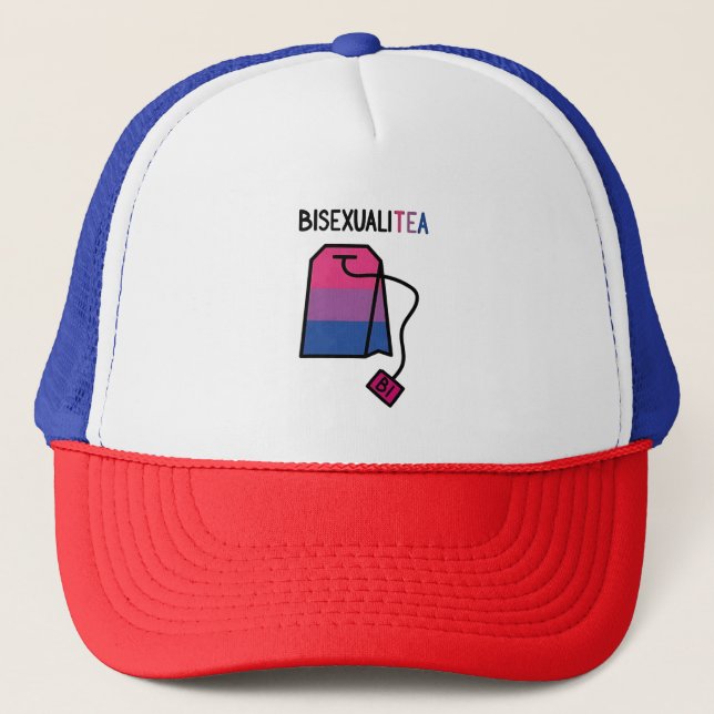 Casquette BisexualiTEA Bi Pride Drapeau Thé bisexuel (Devant)