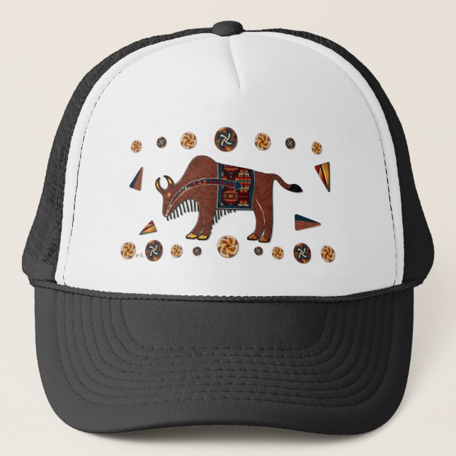 Casquette Bison Americana 3D (Devant)