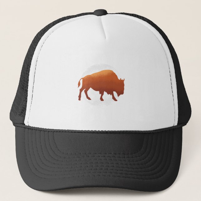 Casquette Bison Buffle National Mammifère Américain (Devant)