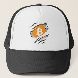 Casquette Bitcoin déchiré Logo Reveillez Image - Chapeau de
