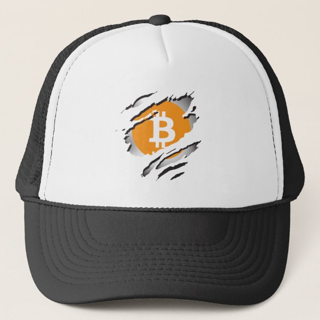 Casquette Bitcoin déchiré Logo Reveillez Image - Chapeau de  (Devant)