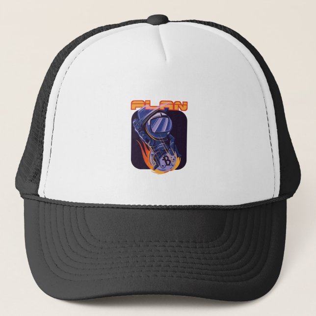 Casquette Bitcoin ; Plan B - Astronaute Crypto (Devant)